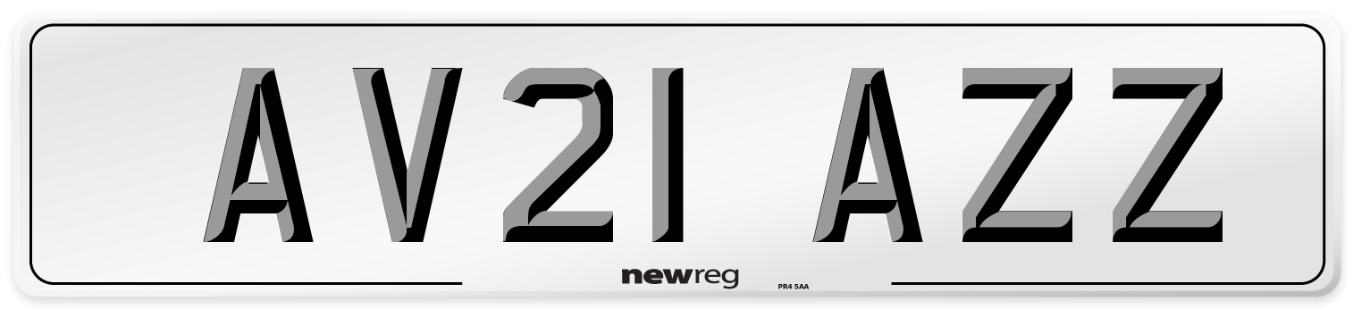 AV21 AZZ Number Plate from New Reg